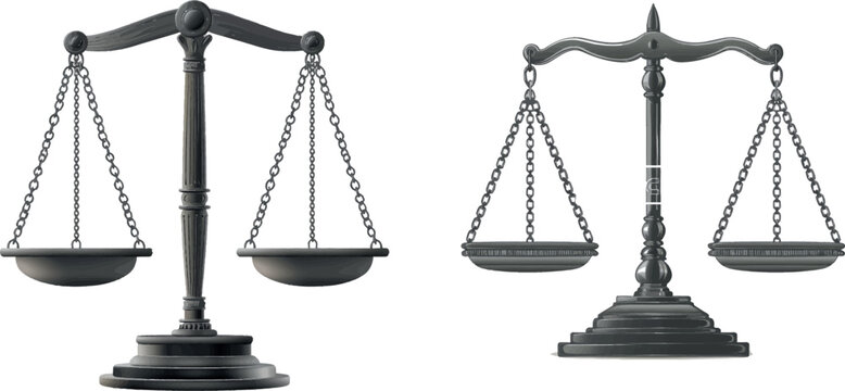 Balance scales black icon