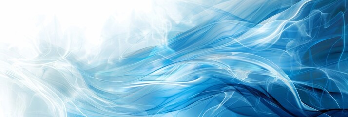 Fototapeta premium Abstract blue and white business background with light effects and copy space