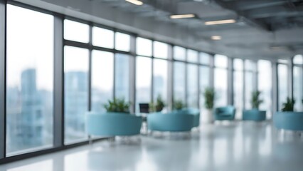 Fototapeta na wymiar blurred background of a modern office interior with panoramic windows and beautiful lighting, Blurred office meeting room, blurred office background, Bg, blurred background, Generative AI
