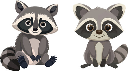 PrintRaccoon cute cartoon animal icon