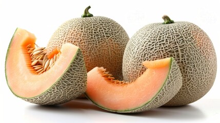 Luscious Melon Duets. Generative AI - obrazy, fototapety, plakaty
