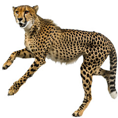 cheetah isolated on white