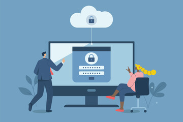 Protecting sensitive information and secure storage, Protecting corporate databases and sensitive personal data, Business teams use corporate computers with the most secure passwords.