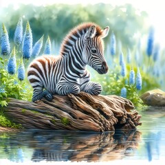 Obraz premium Zebra fohlen