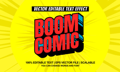 boom comic editable text effect, retro text style