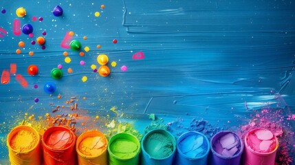 A Colorful photo of a Children's Day Poster Background with the Text space - obrazy, fototapety, plakaty