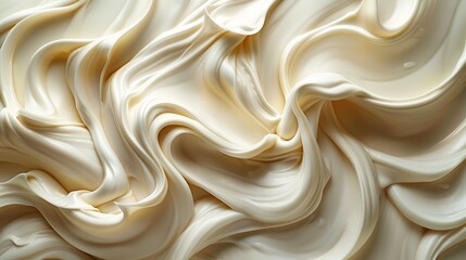 Obraz premium Ephemeral Elegance: A Dainty Dance of Cream Swirls. Generative AI
