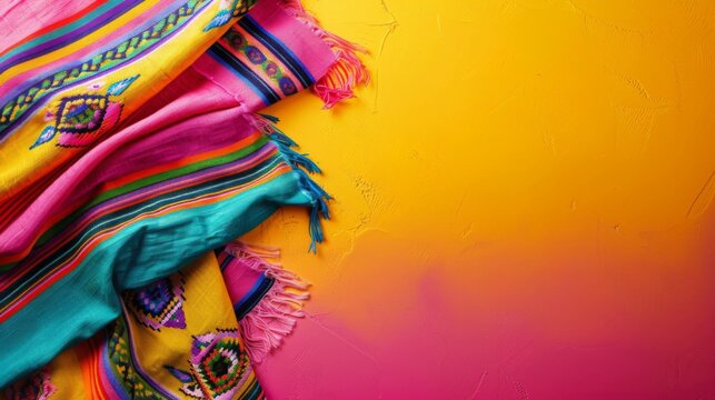 A Colorful photo of a cinco de mayo Poster Background with the Text space