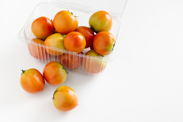 Tomatoes in a glass bowl