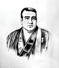 西郷隆盛のスケッチ、イラスト｜Sketch and illustration of Takamori Saigo