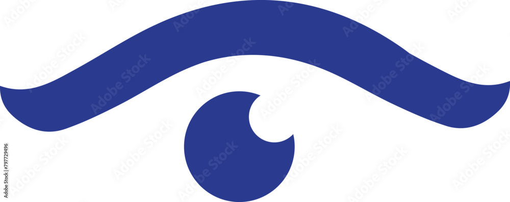 Poster abstract eye icon vector template for logo design element.