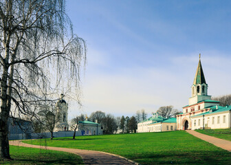 A spring scenery with an old church