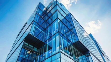 Corporate office building with glass facade