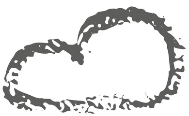 Chalk grunge cloud. Hand drawn kid crayon illustration for design template art children education material, weather forecast, business presentation. 