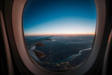 view from airplane window, view from the window