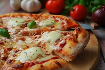 Baked Freshly: Cheesy Pizza Experience with Fresh Ingredients - Italian Traditional Delight
