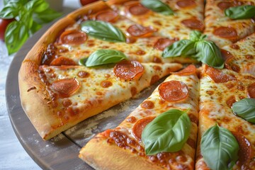 Baked Pizza: Authentic Italian Margarita Recipe for Delicious Rustic Charm with Fresh Toppings