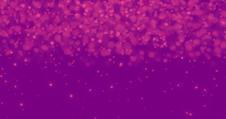 Image of multiple pink particles falling on a purple background - Powered by Adobe