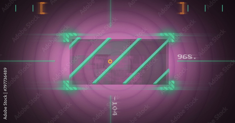 Poster image of lines in viewfinder with changing numbers over circles in background