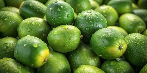 Background Photo of Fresh, Wet, and Organic Fruits

