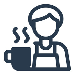 Barista Crafted Coffee Creation Icon Illustration