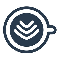Latte Espresso Based Milk Beverage Icon Illustration