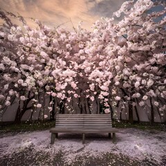 Spring blossom background ai generated