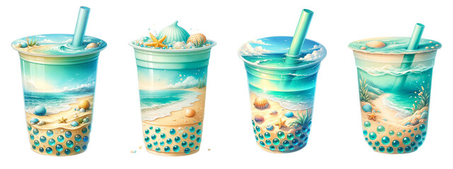 Tropical Beach Drink Summer Clipart