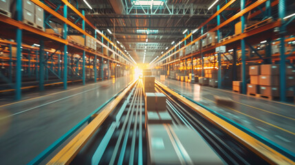 A supply chain in motion, with products flowing seamlessly from manufacturer to consumer.