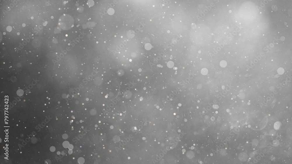 Poster abstract background - ethereal motion: mesmerizing gray particles - grey bokeh lights in motion