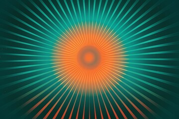 Teal and Orange Glow: Vintage 80s Minimalist Poster with Dynamic Retro Design Elements
