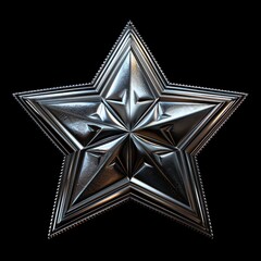 Obraz premium a silver star with a black background with Roanoke Star in the background