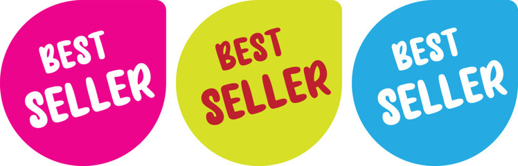 Flat vector illustration of a best seller sign label. Bestseller badge logo design isolated Stamp, Seal Banner Vector Template Illustration Design.eps10