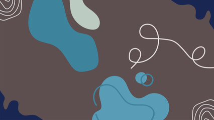 brown and blue pastel background with floral pattern. Creative Abstract Seamless Background. A Vibrant and Dynamic Background Design