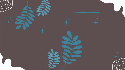 brown and blue pastel background with floral pattern. Creative Abstract Seamless Background. A Vibrant and Dynamic Background Design