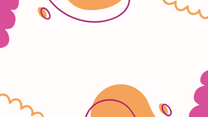 background with circles and flowers