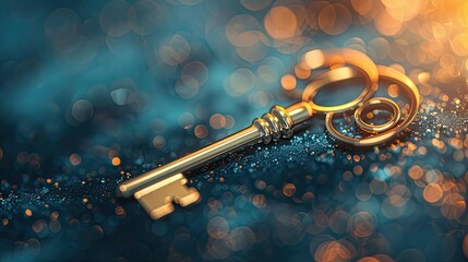 Golden key symbolizing unlocking opportunities