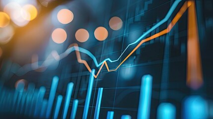 Graph showing upward profit trend over time