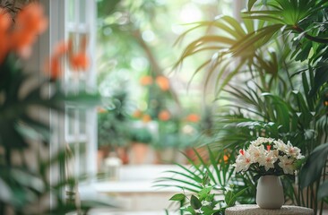 a potted plants in a room