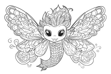 Educational Butterfly Coloring Page for Kids