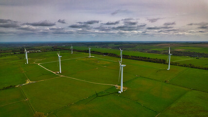 Sustainable Wind Farm in Rural Landscape in North Yorkshire