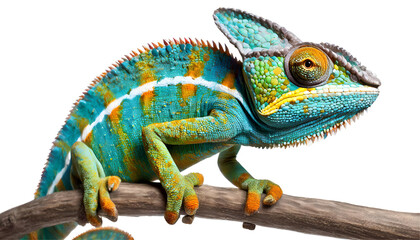 Naklejka premium Realistic beautiful chameleon