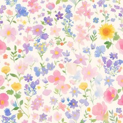 Delicate Watercolor Succulent Patterns on Pastel Background Vintage Floral Elegance: Timeless Garden Illustration. Design for background, graphic design, print, poster, interior, packaging paper