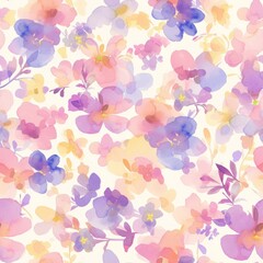 Serene Succulent and Cactus Watercolor Pattern Design Vintage Floral Elegance: Timeless Garden Illustration. Design for background, graphic design, print, poster, interior, packaging paper