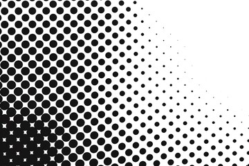 Black and White Halftone Texture Background: Simple Flat Colors Vector Illustration