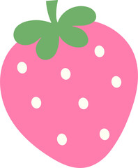 a pink strawberry illustration