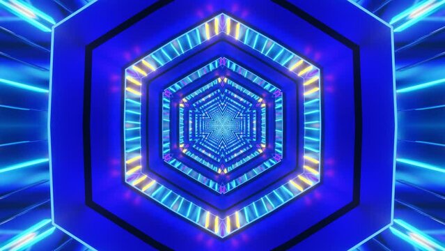 Captivating display of blue geometric patterns forming a hypnotic optical illusion.