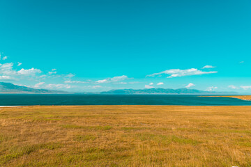 Obraz premium Sailimu Lake scenery in Xinjiang, China