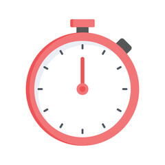 A flat design of stopwatch, time counter vector design