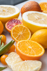 close up of citrussy fruits